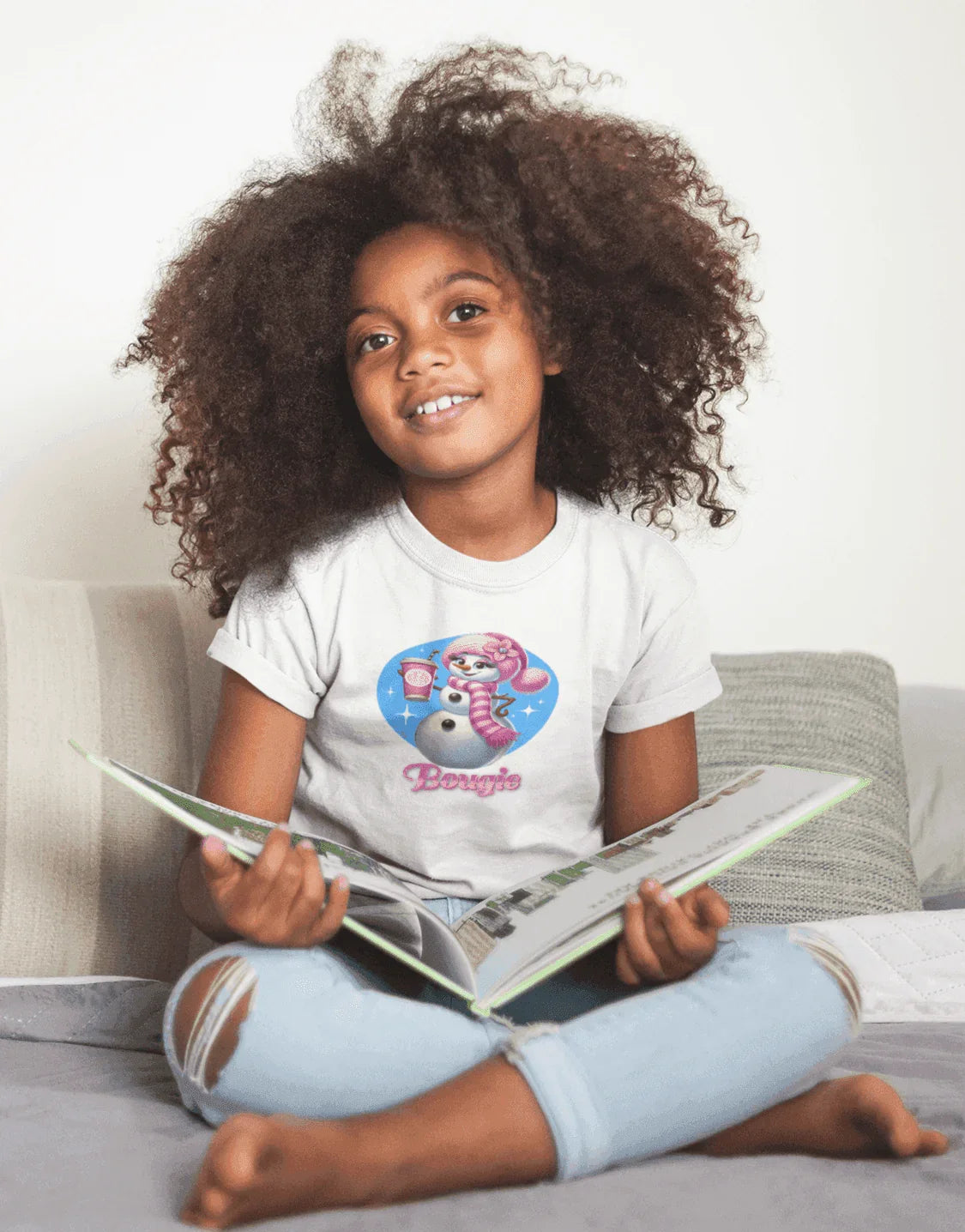 Bougie Snowwoman ❄️ ☕ ✨ Youth Short Sleeve Tee ✨ - Whippie's