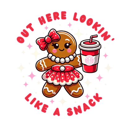 Out Here Lookin' Like a Snack 🍪☕️ Unisex Fleece Sweatshirt 🎄 - Whippie's