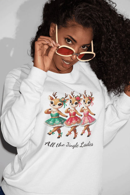 All the Jingle Ladies 🦌 🎅 Unisex Fleece Sweatshirt ✨ - Whippie's