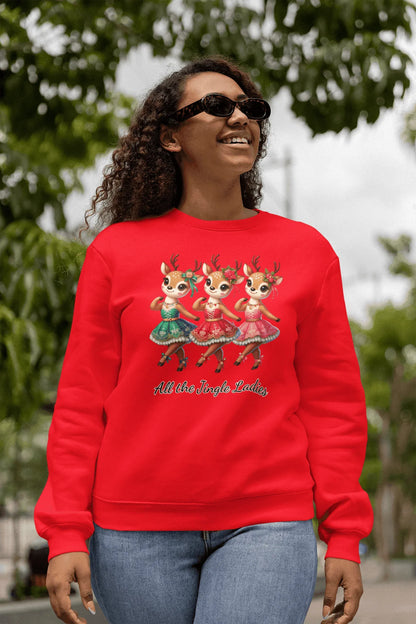 All the Jingle Ladies 🦌 🎅 Unisex Fleece Sweatshirt ✨ - Whippie's
