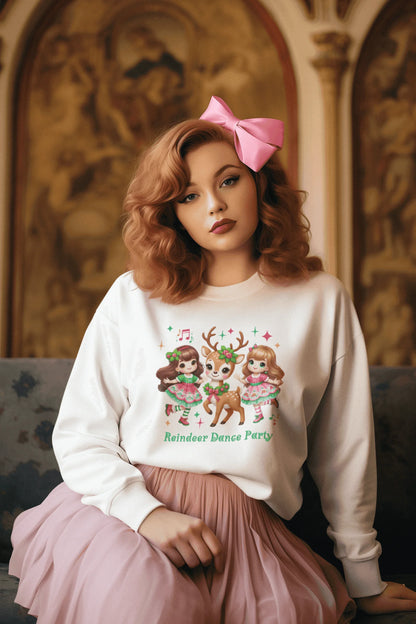 Reindeer Dance Party 🦌 Unisex Fleece Sweatshirt 🎄🎁 - Whippie's