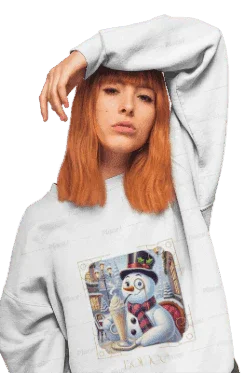 ☃️ Boujee Snowman ☕ Unisex Fleece Sweatshirt ✨ - Whippie's