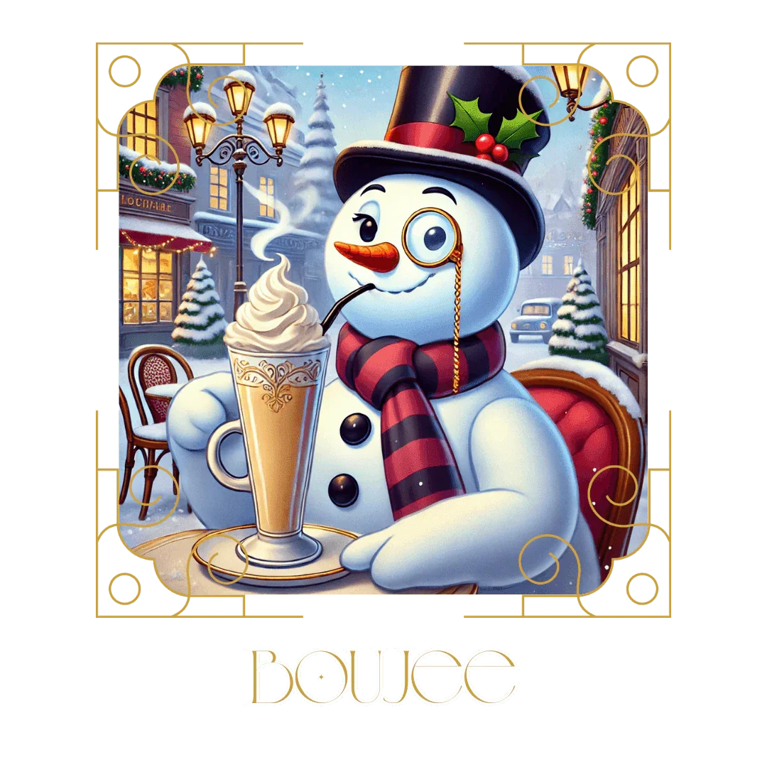 ☃️ Boujee Snowman ☕ Youth Crewneck Sweatshirt ✨ - Whippie's