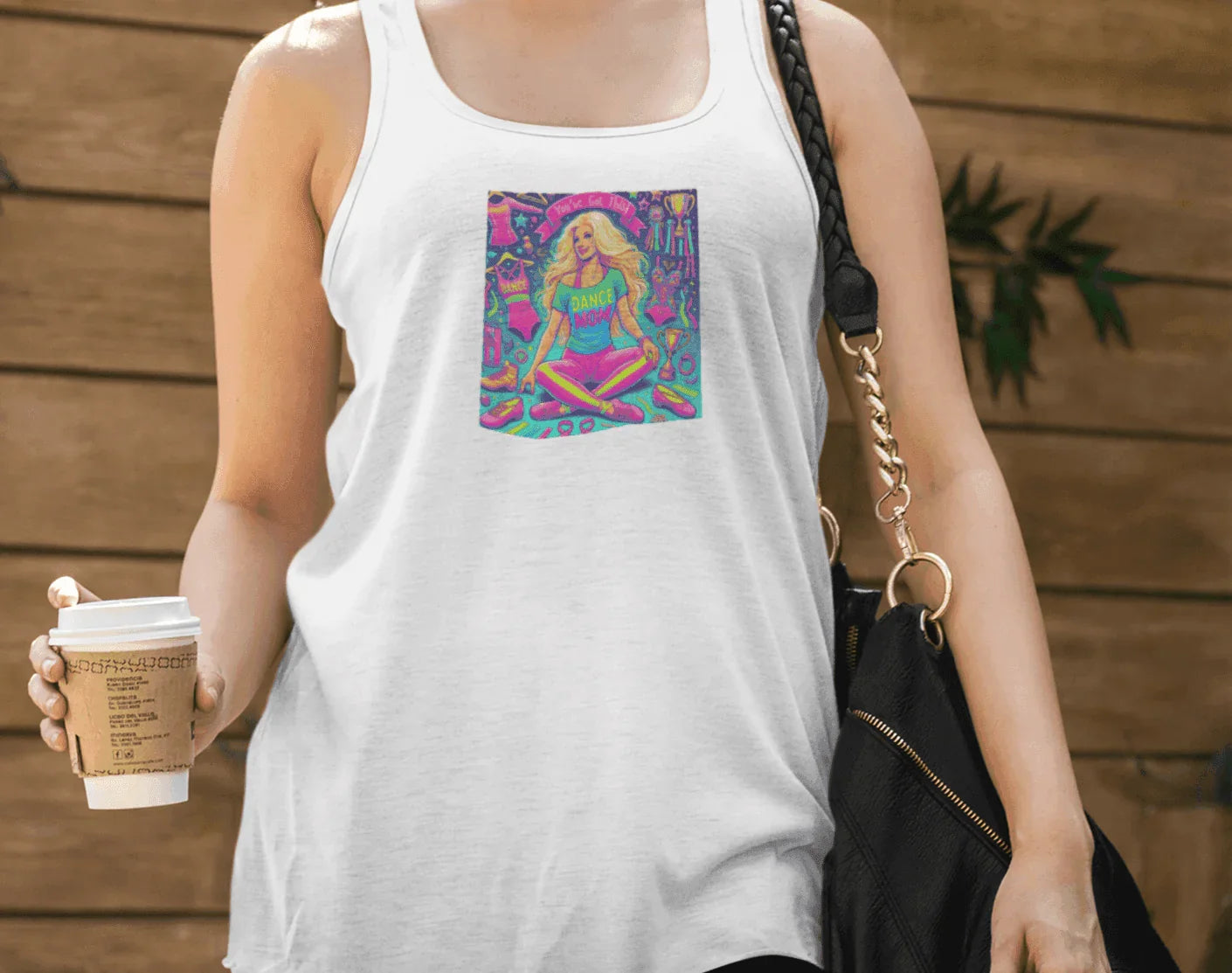 Dance Mom: You've Got This - Blonde Mom - Sitting - Women's Flowy Racerback Tank - Whippie's