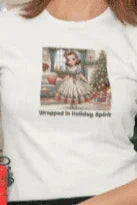 Wrapped in Holiday Spirit - Women's Softstyle Tee - Whippie's