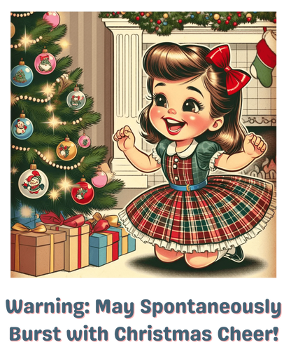 Warning: May Spontaneously Burst with Christmas Cheer! - Women's Softstyle Tee - Whippie's