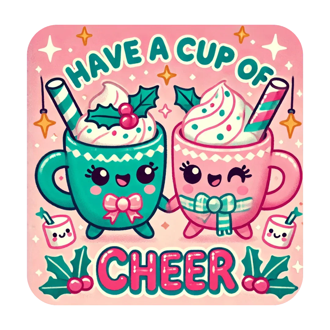 ☕ Have a Cup of Cheer! 😊 Unisex Fleece Sweatshirt ✨ - Whippie's
