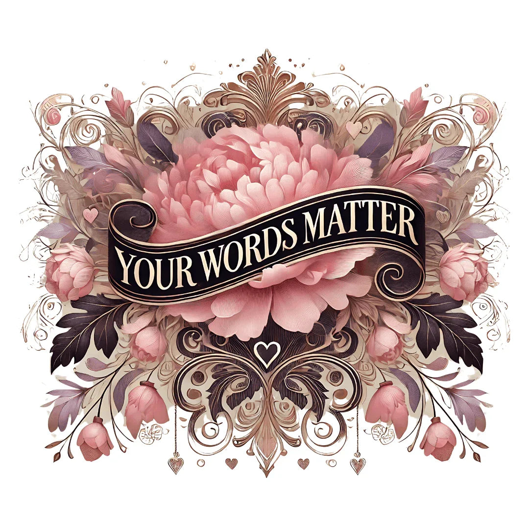 🌼 Your Words Matter 💬 Women's Crop Tee 🌸 - Whippie's