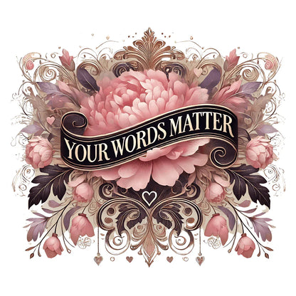 🌼 Your Words Matter 💬 Women's Crop Tee 🌸 - Whippie's
