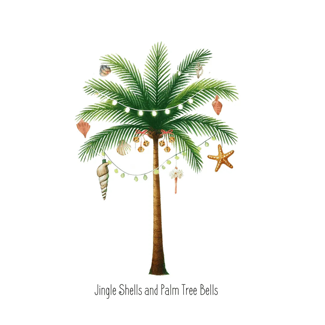 🌴 Jingle Shells & Palm Tree Bells 🐚 Women's Tee ☀️ - Whippie's