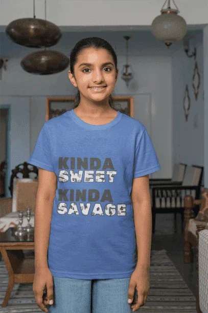 ✨ Kinda SWEET Kinda SAVAGE 😎 Youth Midweight Tee 💖 - Whippie's