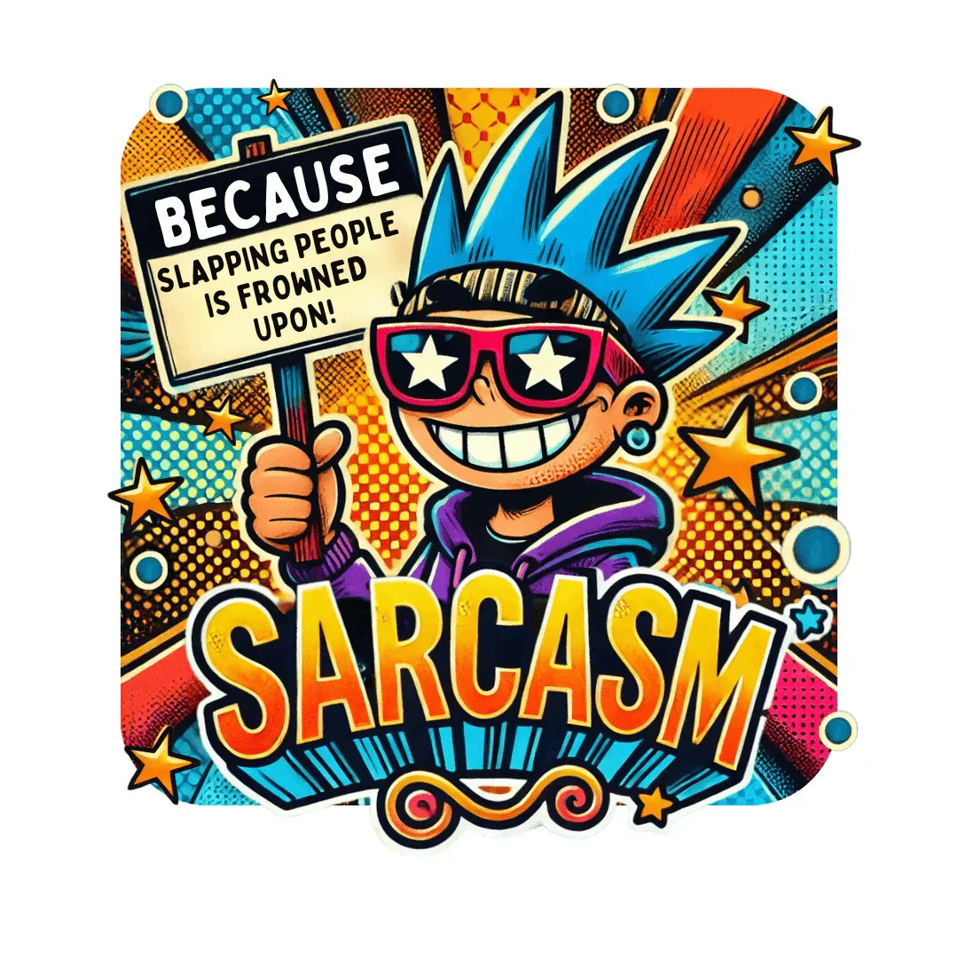 🎭 Sarcasm: It's Better Than Slapping 😉 Unisex Jersey Tee ✨ - Whippie's