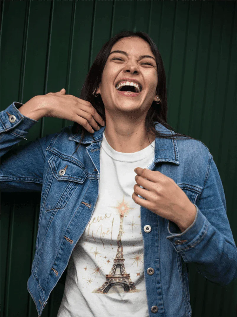 ✨ Joyeux Noël Women's Tee 🗼 A touch of Parisian elegance. - Whippie's
