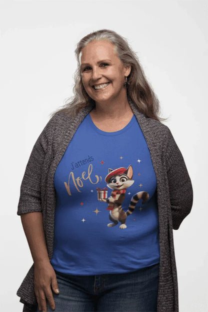 J'attends Noël 🐈‍⬛ Women's Tee 🎄 A purr-fectly Parisian Christmas! - Whippie's