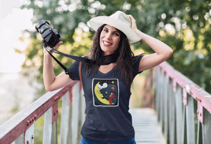 Moonlight Besties - Unisex Jersey Short Sleeve V-Neck Tee - Whippie's