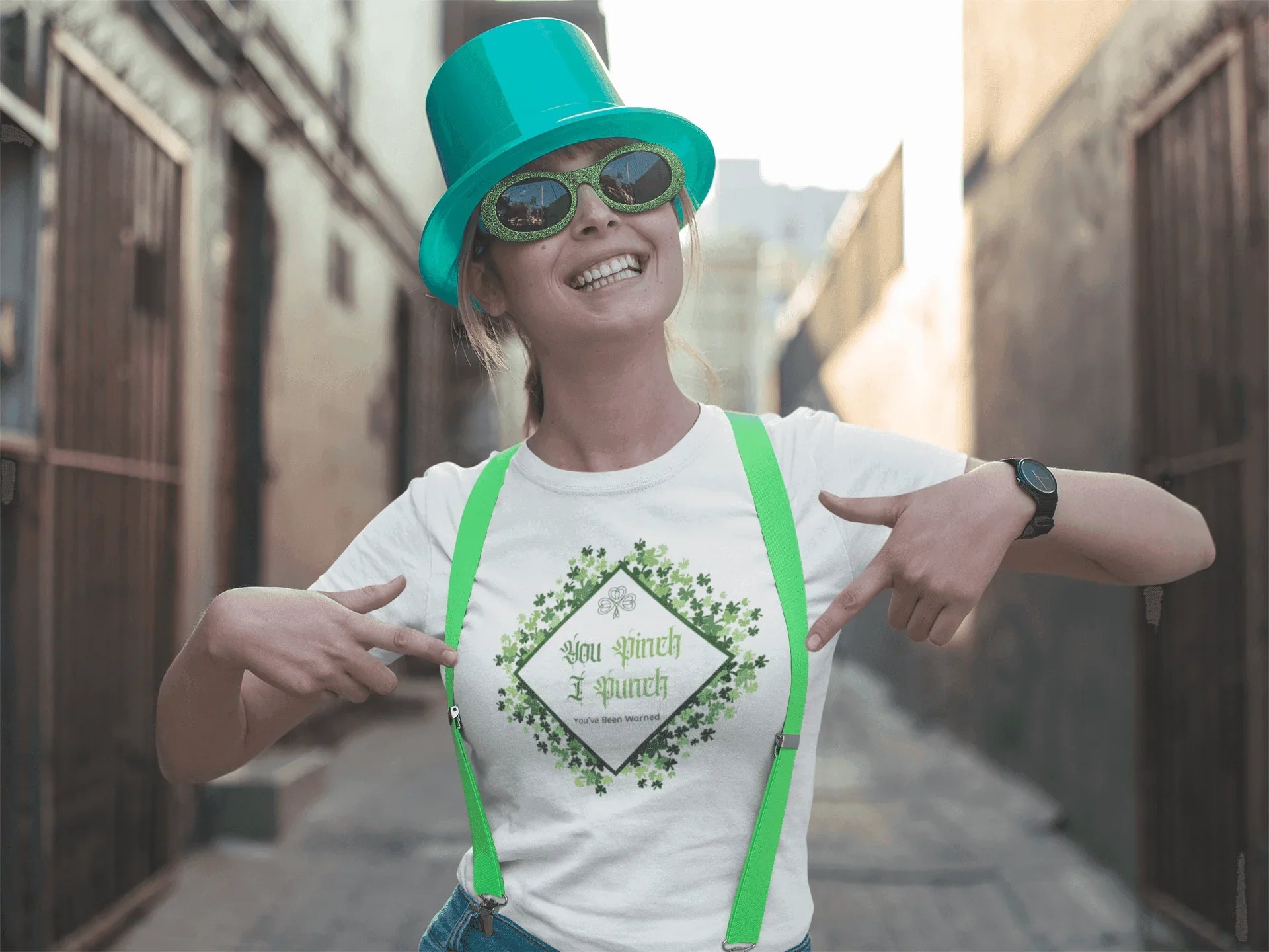 🍀 You Pinch I Punch 🍀 Women's Tee ☘️ A touch of Irish luck! - Whippie's