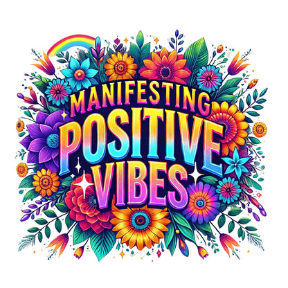 ✨ Manifesting Positive Vibes 🌈 Women's Tee 🌼 - Whippie's