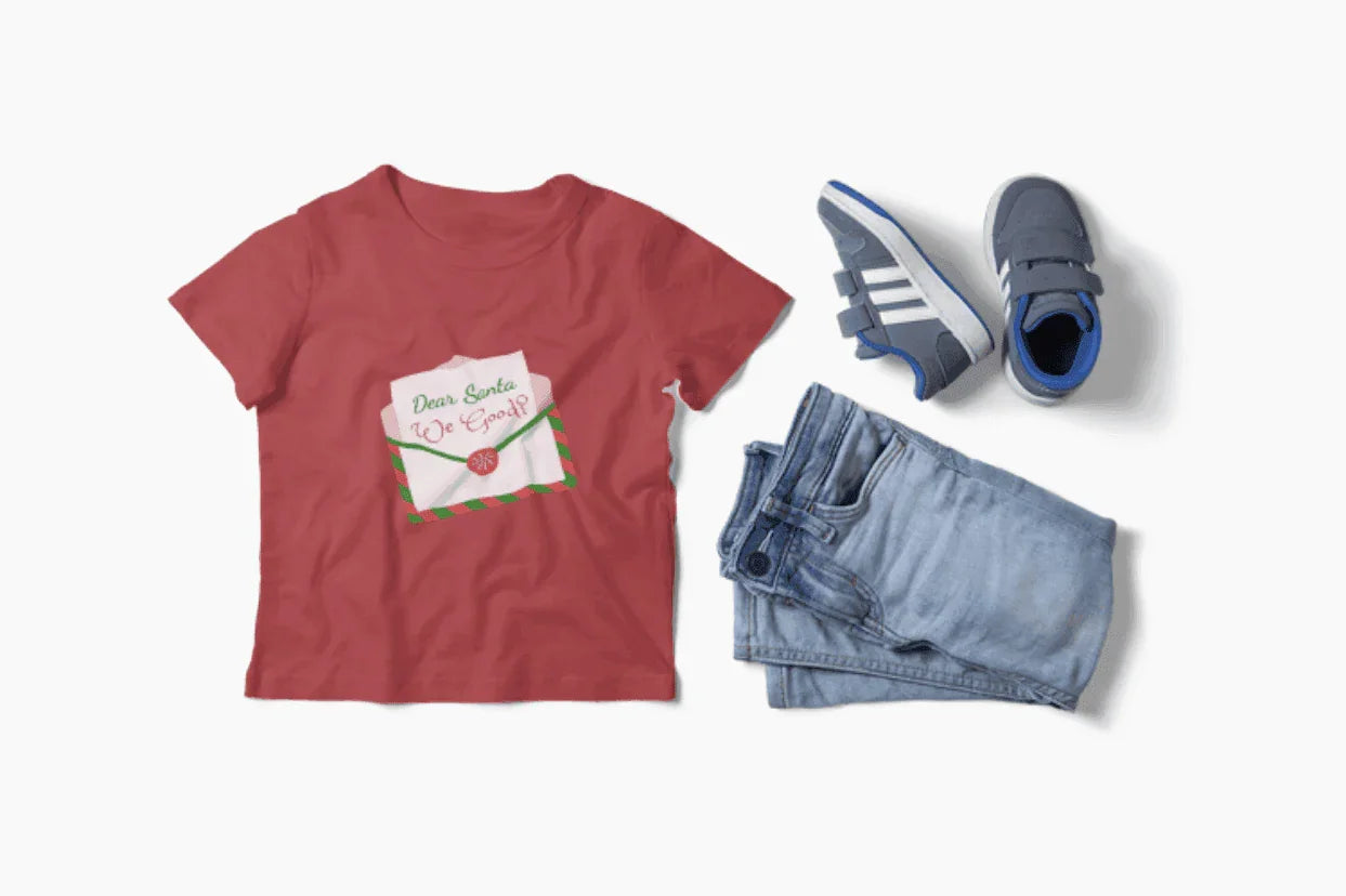 🎅 Dear Santa, We Good? 💌 Kids Heavy Cotton Tee - Whippie's