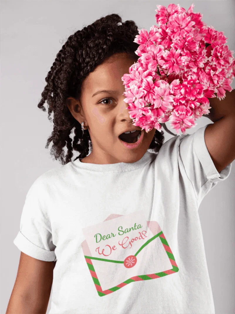 🎅 Dear Santa, We Good? 💌 Kids Heavy Cotton Tee - Whippie's