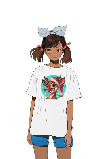 😎 Reindeer Cool 😎 Kids Softstyle Tee ✨ Stay cool this Christmas! - Whippie's