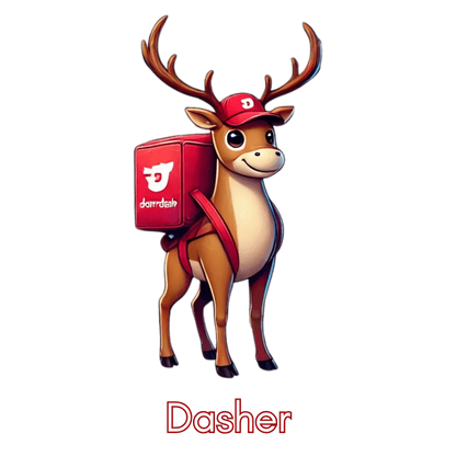 🎅 Dasher's Side Hustle 🍕 Unisex Tee ✨ Dasher's delivering more than holiday cheer! - Whippie's