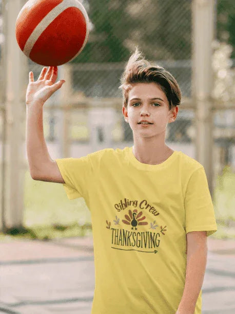 Thanksgiving Sibling Crew - Kids Softstyle Tee - Whippie's