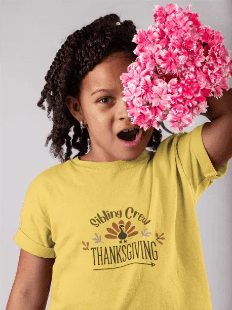 Thanksgiving Sibling Crew - Kids Softstyle Tee - Whippie's