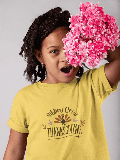 Thanksgiving Sibling Crew - Kids Softstyle Tee - Whippie's
