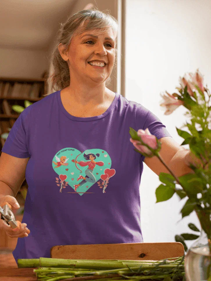 💖 Not Today Cupid! 💘 Women's Boyfriend Tee ✨ Love on your own terms! - Whippie's