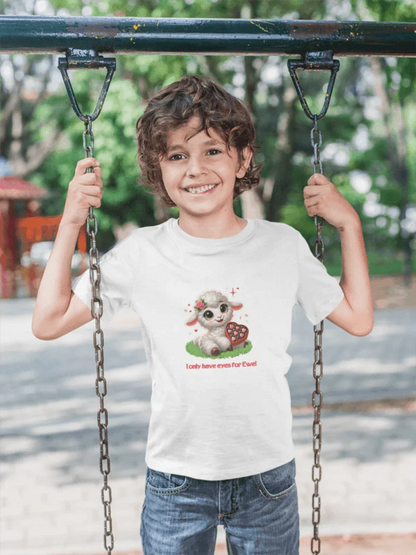 💖 I Only Have Eyes for Ewe! 🐑 Kids Tee ✨ Spread the love this Valentine's Day! - Whippie's