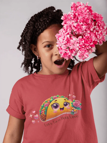 🌮 Let's Taco 'Bout Love 💖 Kids Softstyle Tee ✨ Spread the love this Valentine's Day! - Whippie's
