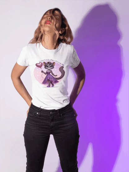 💖 Love Looks Purr-fect on Me 😻 Women's Boyfriend Tee ✨ Feline fine and ready to shine! - Whippie's