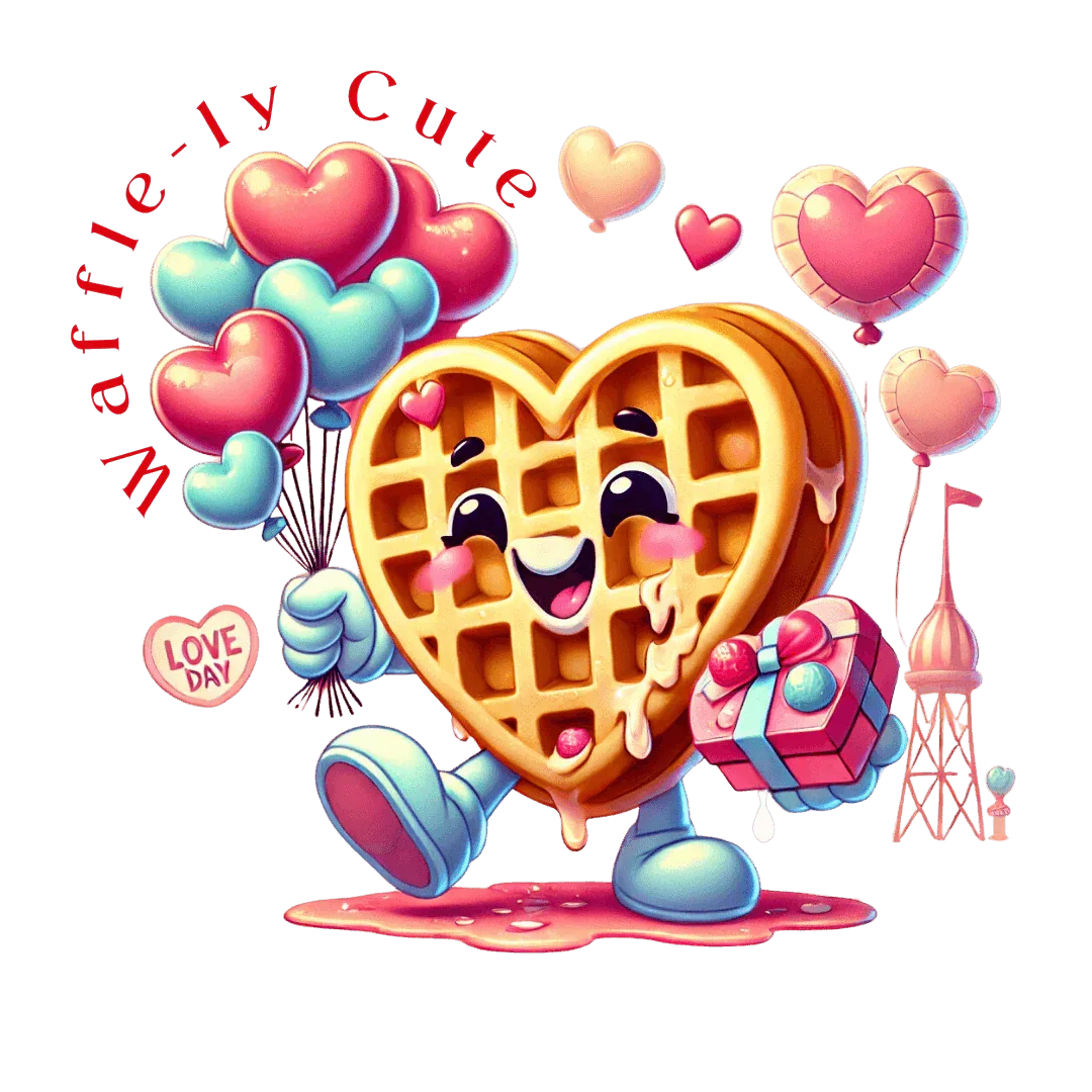 🧇 Waffle-ly Cute! 💖 Kids Softstyle Tee ✨ Spread the love this Valentine's Day! - Whippie's
