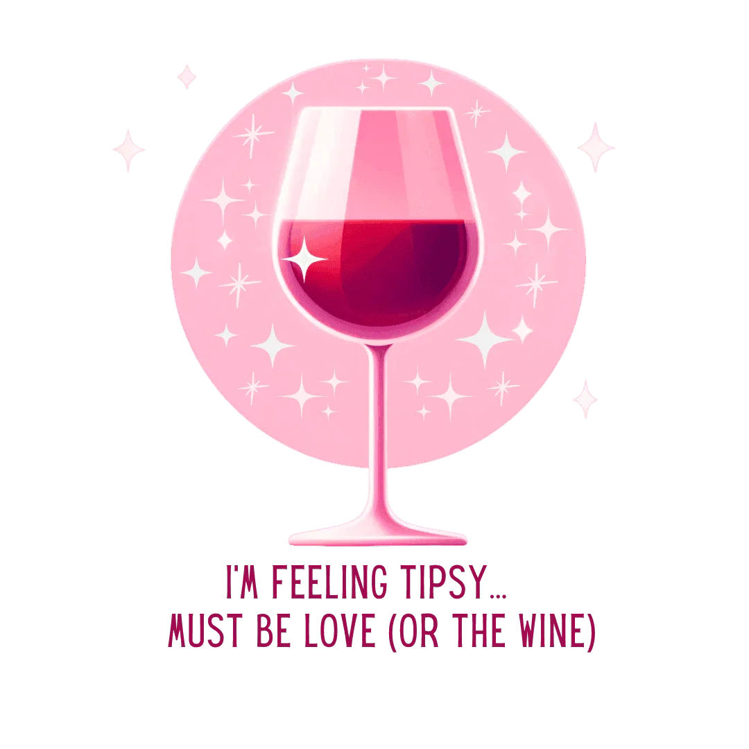 💖 I'm Feeling Tipsy... Must Be Love (or the Wine) 🍷 Ladies' V-Neck Tee ✨ Celebrate love and wine! - Whippie's