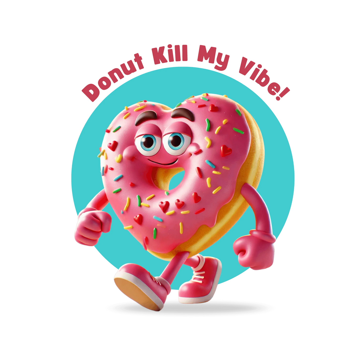 💖 Donut Kill My Vibe! 🍩 Kids Softstyle Tee ✨ Spread the sweet vibes this Valentine's Day! - Whippie's