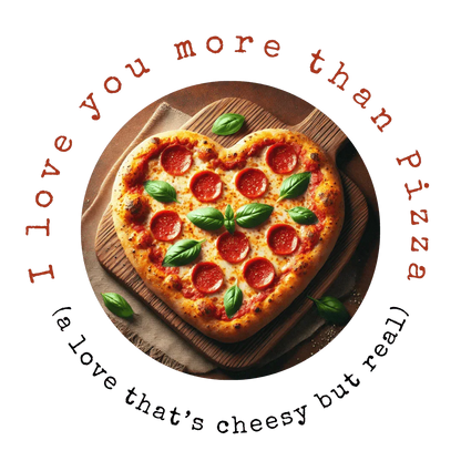 🍕 I ❤️ You More Than Pizza! 🍕 Unisex Apron ✨ Cook up some love in the kitchen! - Whippie's