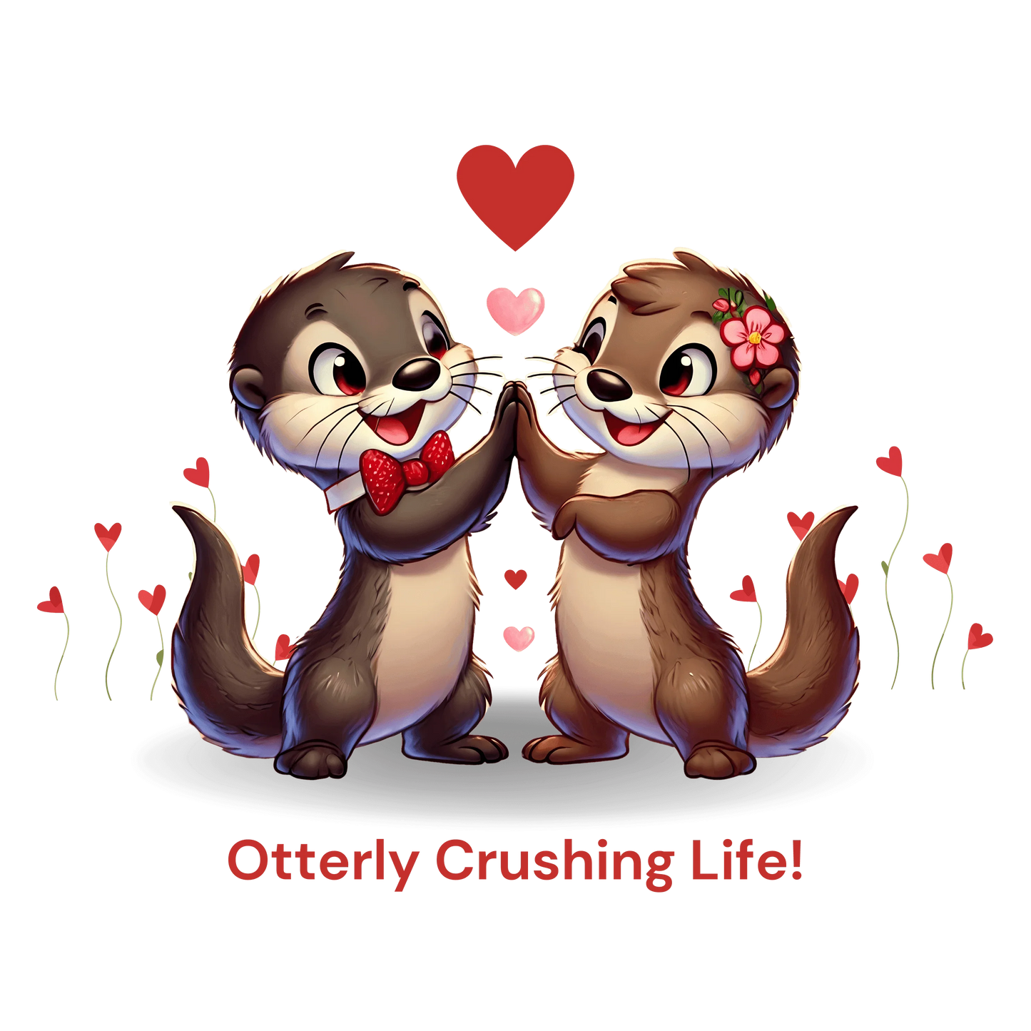 Otterly Crushing Life! Unisex Fleece Sweatshirt - Embrace Joy, Celebrate Friendship 💖🦦 - Whippie's