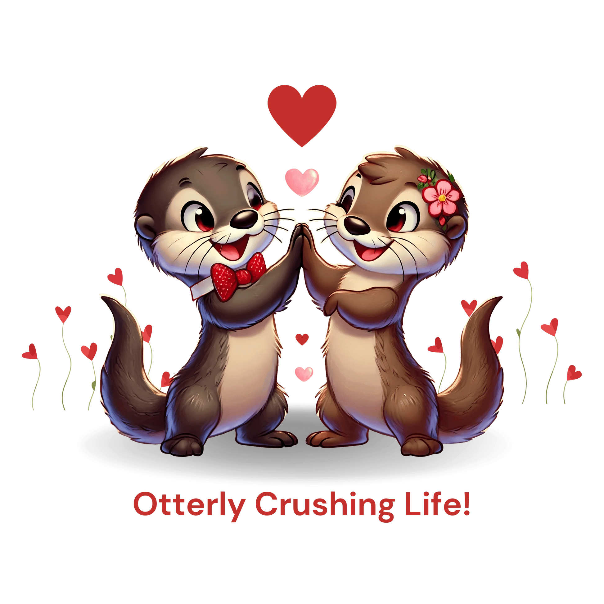 Otterly Crushing Life! Unisex Fleece Sweatshirt - Embrace Joy, Celebrate Friendship 💖🦦 - Whippie's