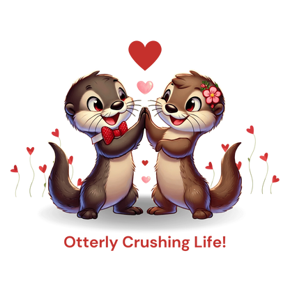 Otterly Crushing Life! Unisex Fleece Sweatshirt - Embrace Joy, Celebrate Friendship 💖🦦 - Whippie's
