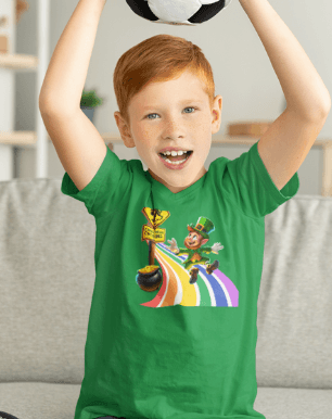 Leapin' Leprechaun - Leprechaun Crossing - Youth Tee - Catch Me If You Can! 🌈🍀 - Whippie's