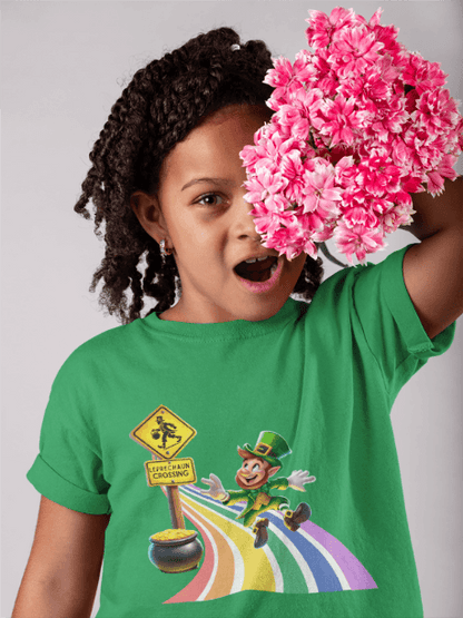 Leapin' Leprechaun - Leprechaun Crossing - Youth Tee - Catch Me If You Can! 🌈🍀 - Whippie's