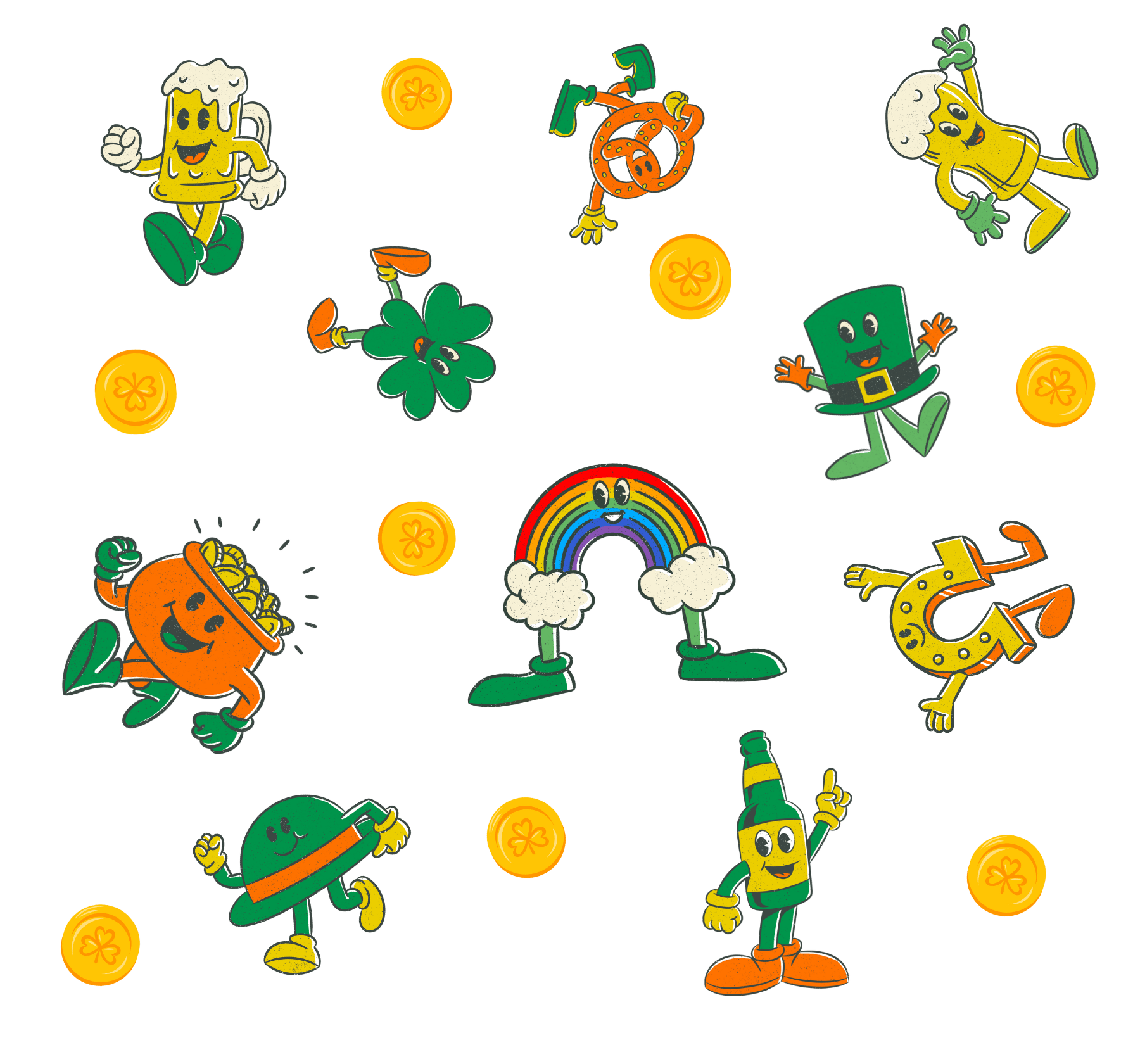 Lucky Charm St. Patrick's Day Socks - Step into Luck! 🍀🌈💰 - Whippie's