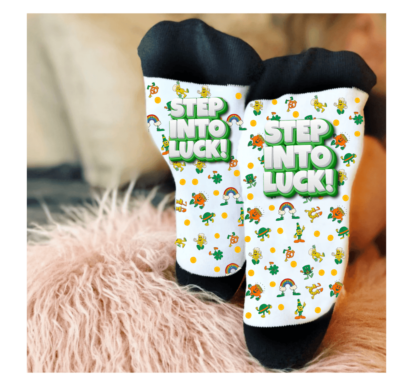 Lucky Charm St. Patrick's Day Socks - Step into Luck! 🍀🌈💰 - Whippie's