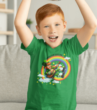 Shamrockin' Good Time Youth Tee - Rockin' the Irish Spirit! 🎸🍀🌈 - Whippie's