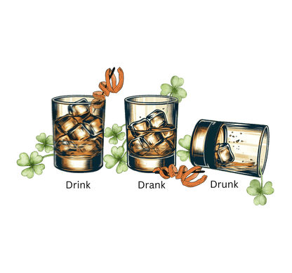 Drink, Drunk, Drunk Unisex Jersey St. Patrick's Day Tee 🥃🍀 - Whippie's