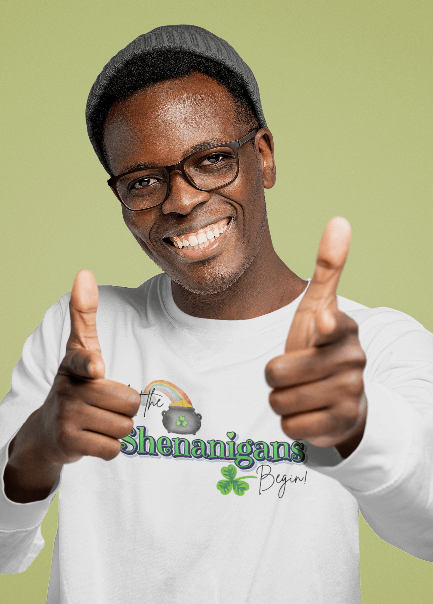 Let the Shenanigans Begin Long Sleeve Tee - Happy St. Patrick's Day! 🌈🍀 - Whippie's