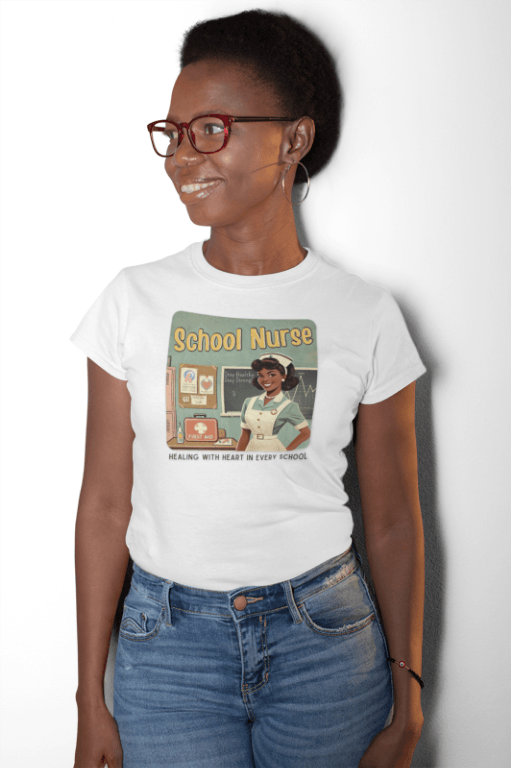 School Nurse Hero Tee (2) - Healing with Heart in Every School 🩺❤️ - Whippie's