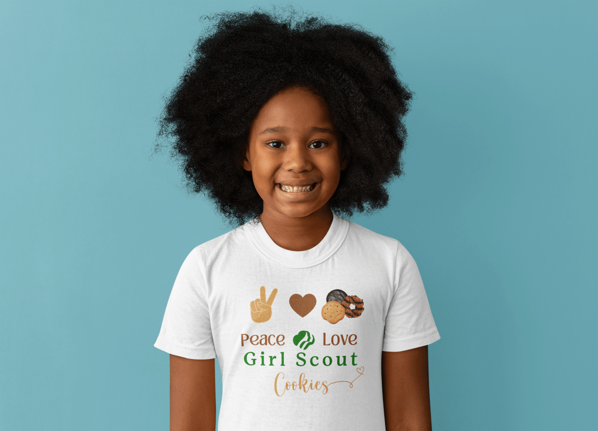 Peace, Love & Cookies Youth Tee - Spread the Love (and Cookies)! ✌️💖🍪 - Whippie's