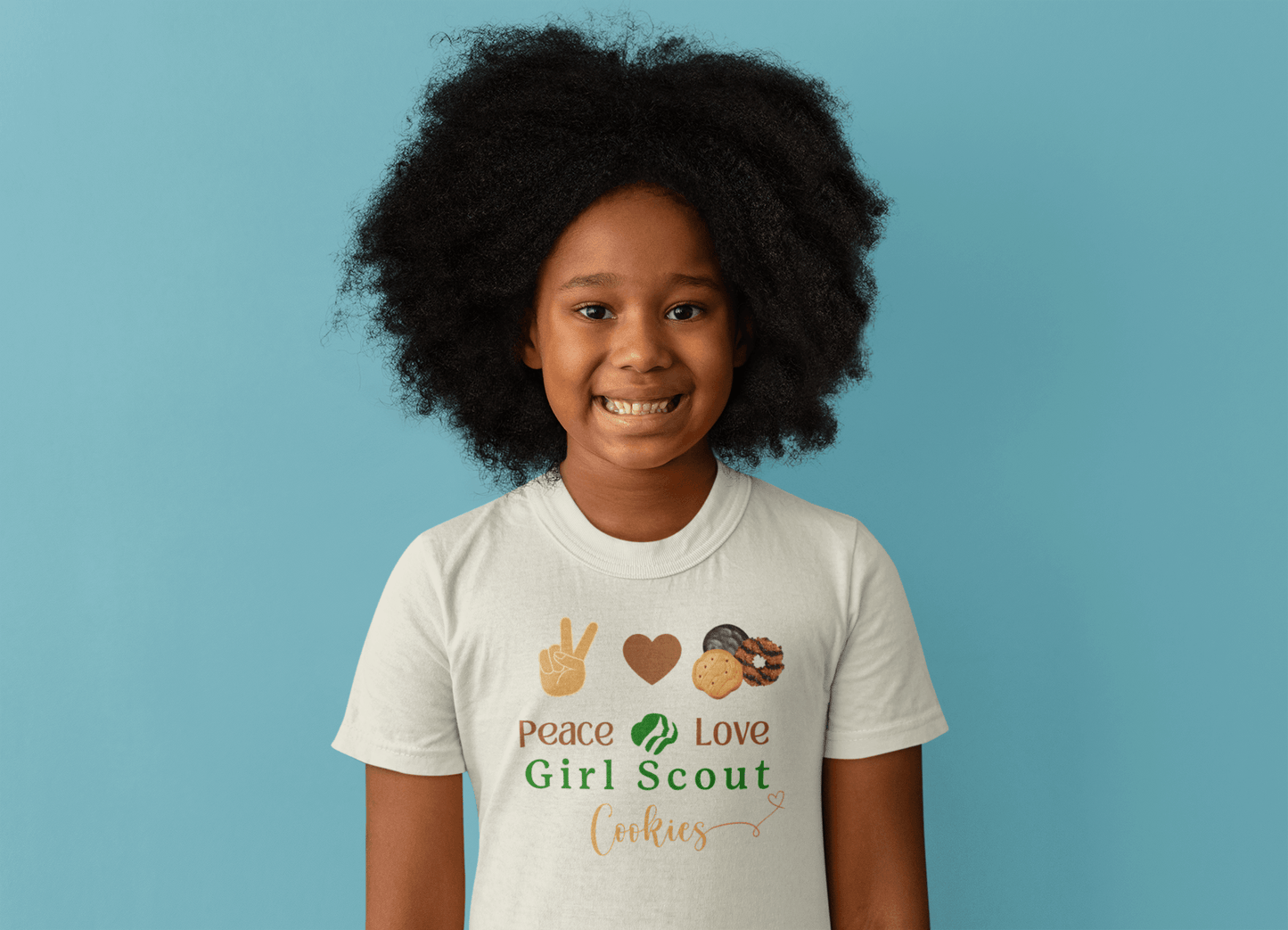 Peace, Love & Cookies Youth Tee - Spread the Love (and Cookies)! ✌️💖🍪 - Whippie's