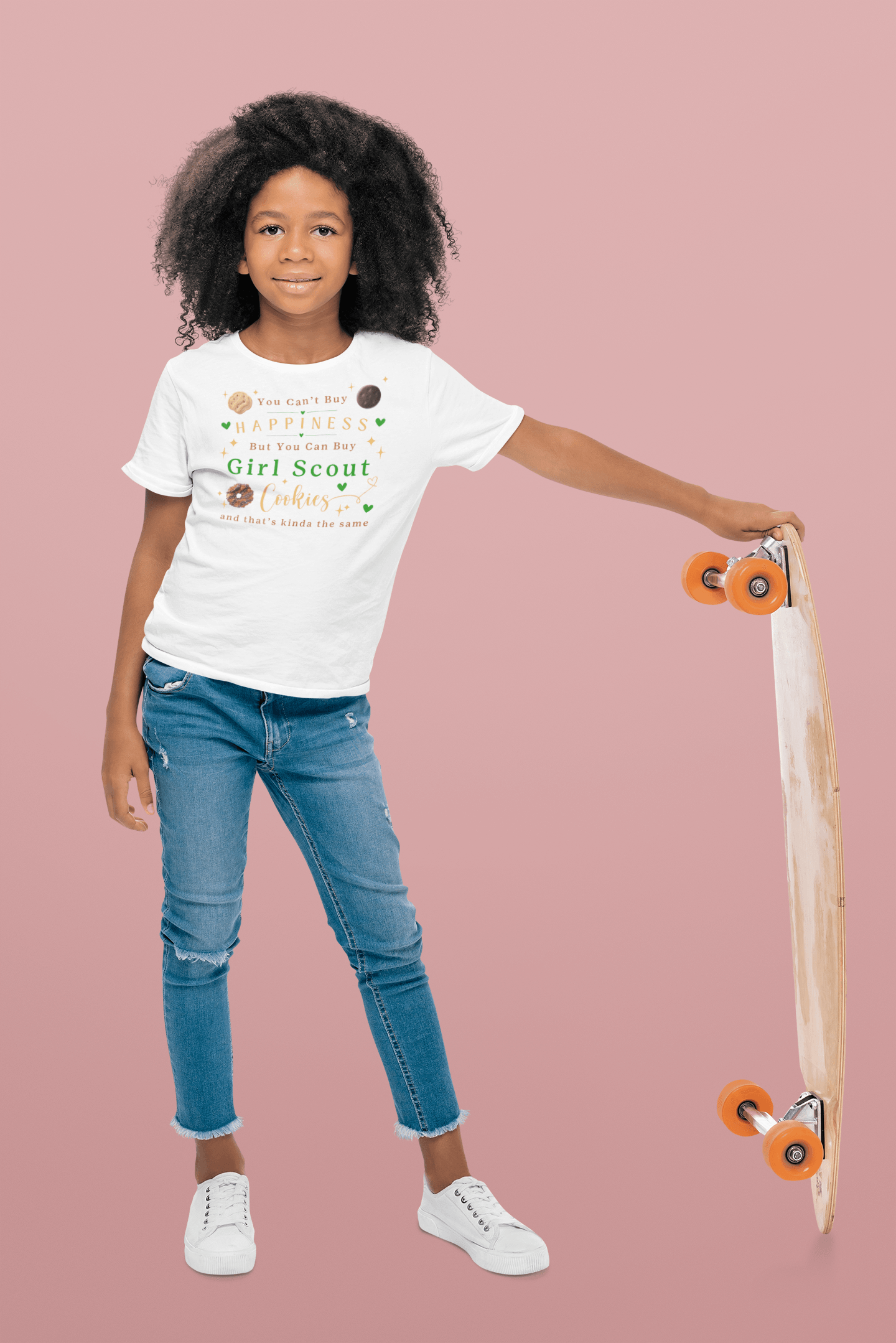 You Can't Buy Happiness, But... Girl Scout Cookies Youth Tee 🍪❤️ - Whippie's